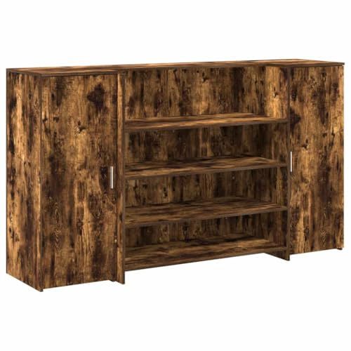 vidaXL Banco Reception Rovere Fumo 180x50x103,5cm in Legno Multistrato