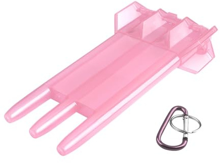 Dart-Aufbewahrungsbox – Transparenter Darthalter | Soft-Spitzen-Darttasche mit Verriegelungsschnalle, langlebige Dart-Brieftasche für Steeldarts und Darts, hot pink, Se référer au descriptif, Siehe