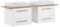 Schildmeyer Doppelwaschtisch Duo 701519, kreideweiß/Eiche Landhaus Dekor, 165,2 x 50 x 61,5 cm