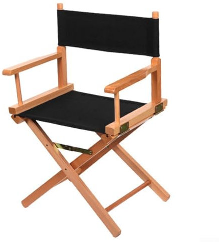 Stuhlhussen-Set aus Segeltuch, Ersatzteil für Regiestühle, Gartenstuhl, Schwarz