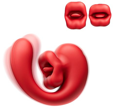 Jomyu Zungen Vibrator Sex Spielzeug für die Woman Lecken mit 10 Vibrationsmodi und 10 Lecken Biss Funktion Klitorisstimulator G-Punkt Vibration Sexspielzeug für Frauen Solo Vibratorensets für Paare