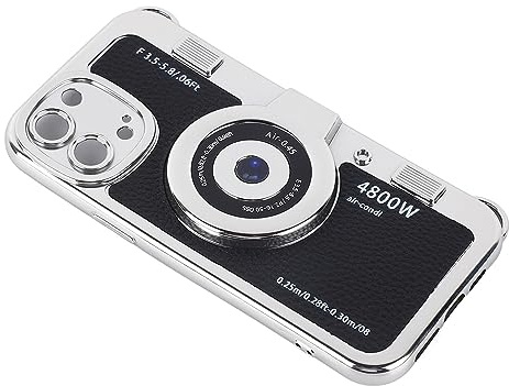Pssopp 3D Vintage Camera Phone Case for, Stylish Camera Phone Case with Lanyard, TPU Protective Cover for Men Women Boys Girls, Idea (#1)