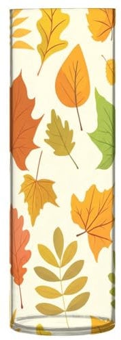 JUMBEAR Bunte Herbstlaub-Vase für Blumen, klare Vase, rustikale Heimdekoration für modernes Bauernhaus, ideales Regal, Tisch und Eingangsdekoration