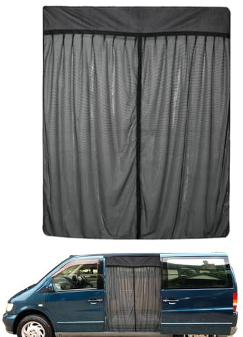 Junhui Seitentür Magnetischer Insektenschutz, Schiebetür Fliegengitter, Seitentür Magneten Moskitonetze, Fliegengitter Auto Insektennetz für Camping, 130 * 100cm