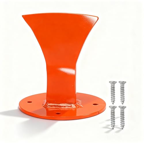 Manueller Holzspalter robust, für Kamin, Pizzaofen, Outdoor | Robustes Spaltwerkzeug für Ofen und Pizzaofen, kompakte 11 cm Bauform, sichere Schraubmontage, orangefarbene Stahlkonstr