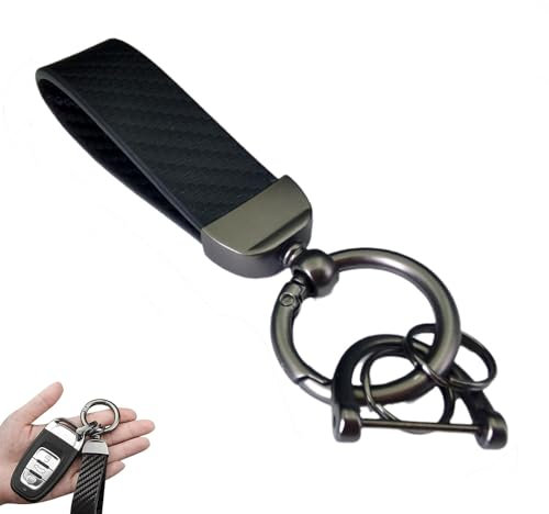 AOCRXL Schlüsselanhänger für Auto für Seat FR + Leon Ibiza Cupra, Schlüsselanhänger Ersetzen Zubehör für Auto, Robuster Autoschlüsselbund,A/Black