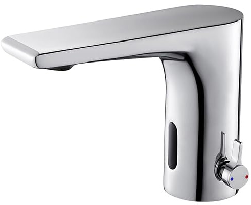 Edouard Rousseau - Mitigeur Lavabo Infrarouge NUUK - Chromé - Détection Automatique - Manette Latérale - Sécurité Anti-Écoulement