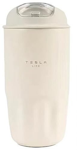 Edelstahl-Thermobecher für Te-SLA Model 3,Vakuumisolierter Reisebecher,Tragbarer Kaffeetasse,Warm und Kalt Wasserdicht,Doppelwandig Isoliert,B