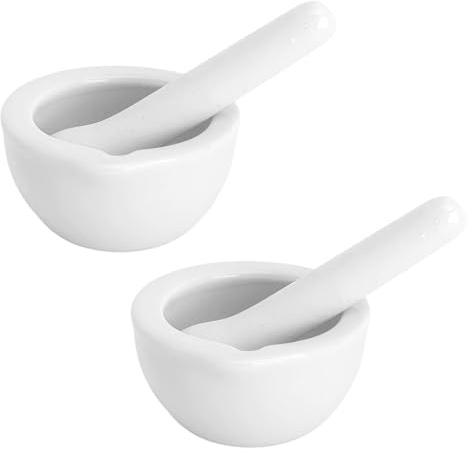YPLANGENT 2 unidades de mortero con mano de mortero, mini mortero, mortero pequeño y mano de mortero de granito, adecuado para moler especias, hierbas, ajo y nueces, ideal para cocinas y laboratorios