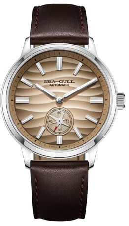 Seagull Mechanische Herrenuhren, natürliche Serie, automatische Armbanduhr, Polaris-Sub-Zifferblatt, Möwe ST17, Leuchtend, 6180