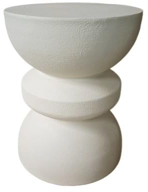 Rebecca Mobili Couchtisch, Beistelltisch, Weiß, MGO, Moderner - Maße HxBxT: 44,5 x 35 x 35 cm - Art. RE7299