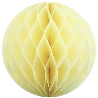 1 Wabenball 30cm ( creme / hellcreme 820 ) // Waben Ball Honeycomb Papier Hänge Deko Laternen Dekoration Bälle Pompons PomPom Party Hochzeit Raumdeko