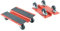 KASTFORCE KF2018 Utility Dolly Kit - Pair of 8 x 10 inch Steel Dollies - Snowmobile, Panel, Material Mover