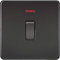 Knightsbridge SF8341NMBB Screwless 20A 1G DP Switch with Neon, 230 V, Matt Black