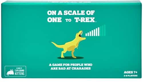 On a Scale of One to T-Rex by Exploding Kittens: A Card Game for People Who Are Bad at Charades - Card Games for Adults, Teens & Kids | Act out the same emotion at wildly different intensities in a quick charades-style party game for all skill levels.