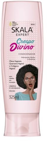 -SKala Expert - Conditioner Crespo Divino -325 ml - 100% Vegan - Entfernt Frizz und spendet Feuchtigkeit, verleiht stumpfem Haar zum Leben, verleiht Volumen. -Geeignet für Curly-Methode