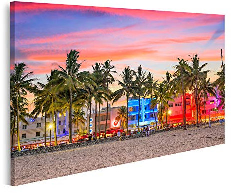 islandburner Bild auf Leinwand Miami Florida Usa Ocean Drive Bilder Wandbilder Poster