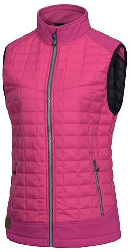 Little Donkey Andy Leichte Puffer Weste Damen Warme Ärmellose Outdoorjacke Wandern Reisen Laufen, Rose M