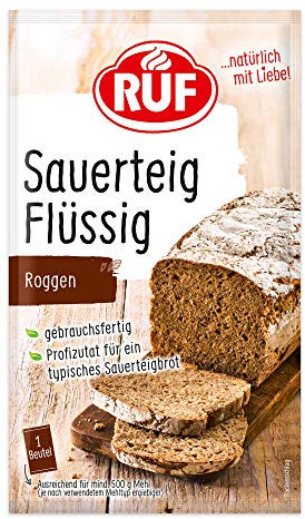 RUF Roggensauerteig flüssig, Sauerteigextrakt für Brot & Brötchen, Sauerteigbrot Backzubehör für Roggenbrot und Vollkornbrot, 1x70g