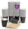 100 gobelets à café jetables 240 ml / 8 oz, gobelets jetables en carton avec agitateurs à café en bois. Pour les boissons chaudes et froides.