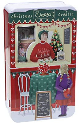 POWERHAUS24 Blechdose Emma?s Laden, Geschenk, Aufbewahrung, Deko, Spielzeug, lebensmittelecht, ca. 20 cm x 11 cm, 2 Rezepte inklusive