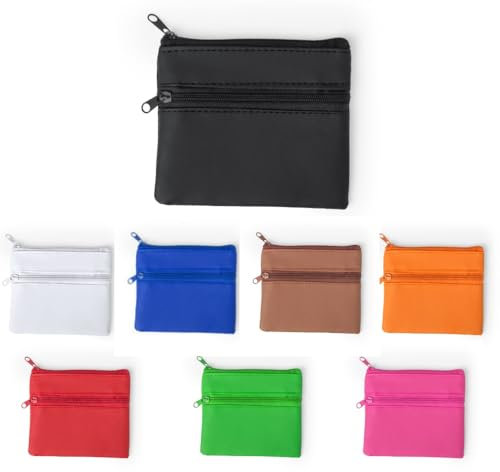 ANTEVIA - Porte Monnaie avec Double Poche léger et Robuste | Plus DE 20 MODÈLES | Homme Femme | Couleur : Noir (Ralf Noir)