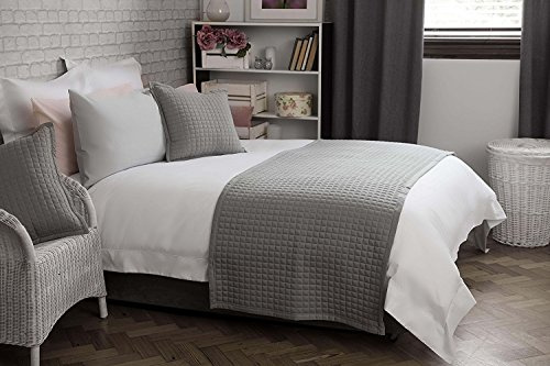 Crompton Quilted Jersey Feel Bed Runner in Grey 70cm x 220cm
