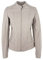 JOPHY & CO. Giacca Corta Donna Vera Pelle con Tasche, Cerniere e Scollo Coreana (cod. 207939 & 207968) (Beige (cod. 207968), L)
