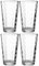Leonardo HOME Optic Trink-Gläser 4er Set, spülmaschinengeeignete Saft oder Wasser Gläser, Trink-Becher aus Glas mit Muster, 540 ml, 012548