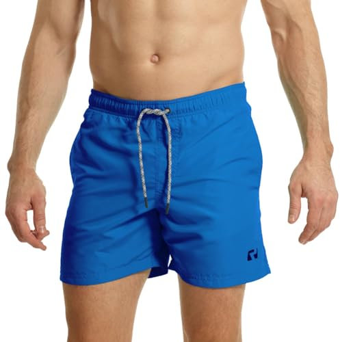 RIPT Men's Performance Essentials Quick Dry UV 50 Sun Protection Swim Shorts Trunks, Royal Blue, XXL