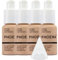 Glamza Phoera Foundation Full Coverage Makeup Set - 24hr Long Lasting Oil Control - Soft Smooth Matte Flawless Concealer Cream - Inc x4 30ml Foundation & Silicone Blender Sponge (104 Buff Beige)