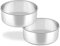 HaWare 8 Inch Deep Cake Tin, Stainless Steel Round Baking Pan Set of 2, Birthday Wedding Deep Layer Cake Tin for Baking Roasting Serving, Healthy & Non-Toxic, Mirror Polished & Dishwasher Safe (20cm)