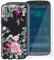 WXPPJ Case + Tempered Glass Film for Doro 8050 (5.45 Inches) Black TPU Silicone Bumper Case and 2 Screen Protectors for Doro 8050 – Pink Flower