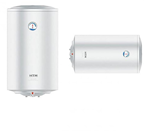 HTW - Termo Eléctrico 50 Litros - Multiposición (Vertical/Horizontal) - Resistencia Envainada - 5 Años de Garantía Calderín