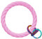 Armreif & Babe Armband Schlüsselanhänger für Damen – Silikon Schlüsselanhänger Armband – Drehverschluss Regenbogen Kreis Schlüsselring – Handgelenktasche Tasche, Helles Rosa