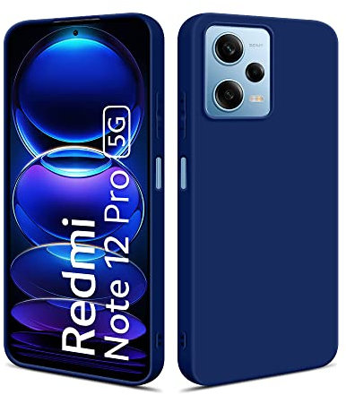 HSP Hülle für Xiaomi Redmi Note 12 Pro 5G [Staubabweisend] Handyhülle | Premium TPU Silikon Case Schutzhülle | Kratzfest Stoßfest Fallschutz | Kameraschutz Displayschutz | Passgenau Dünn | Blau