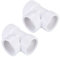 PATIKIL 2Pack UPVC Schlauch Fitting 2PT Innengewinde T-Stück Steckdose Schlauch Anschluss Adapter Schnellverschlüsse für Abwassersysteme Weiß