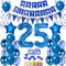 Luftballons 25. Geburtstag Dekoration Mann Ballon Deko Männer Blau Geburtstagsdeko 25 Jahre Tortendeko Birthday Banner Party