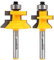 YONICO Tongue and Groove Router Bits Set Flooring 2 Bit Flooring 1/4-Inch Shank 15229q