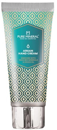Pure Mineral - Nährende Handcreme mit Arganöl - Intensive Reparatur für trockene Haut - Angereichert mit Mineralien aus dem Toten Meer - Ohne Silikone, Sulfate, Parabene - 50ml