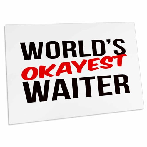 3dRose Worlds Okayest Waiter Desk Pad