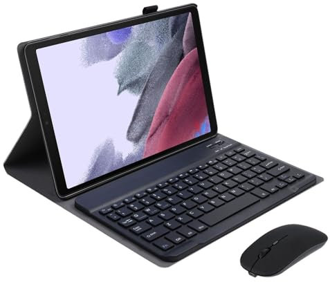 Keyboard Case for Samsung Galaxy Tab A7 Lite 8.7 Inch 2021 Model (SM-T220/T225/T227), Lightweight Stand Cover with Magnetically Detachable Keyboard,Bluetooth Mouse,Black