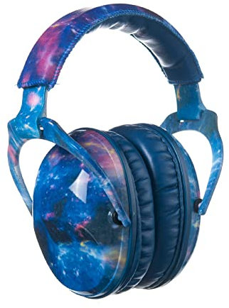 PROTEAR Kids Ear Defenders, Hearing Protection for Toddler Kids and Young Teens with Autism, Noise Reduction Safety Earmuffs Ideal for Fireworks, Concerts, Cinema(Blue band Galaxy)