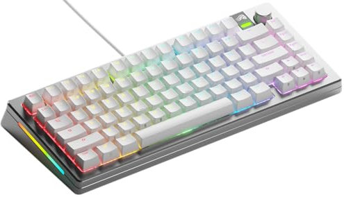 Glorious Gaming GMMK 3 Pro: anpassat mekaniskt tangentbord, 75% TKL, modulärt aluminiumhölje Och packningssystem, utbytbara MX-brytare, ljuddämpande skum, anpassade tangenter, USA QWERTY - Silver