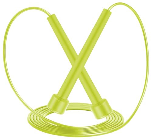 Springseil, 2,8m Springseil Verstellbares,Speed Springseil für Fitnessübungen,Verstellbares Training für Fitness,Workout, Frauen- und Männerübungen (Gelb)