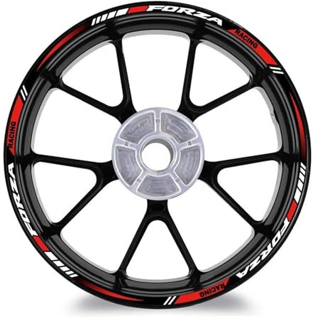 Felgenrandaufkleber Motorrad 15″14″ Radaufkleber Reflektierender Felgenstreifen-Rolleraufkleber Zubehör Für Für Forza 125 250 300 350 750 MF13 Radaufkleber(Farbe 1)