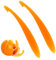 2 Pcs Orange Peeler,Orange Peeler Tool, Lightweight Citrus Opening Tool, Simple Long Handled, Easy to Open Citrus Kitchen Accessory, Suitable for Lemon, Mango