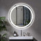 WUDLEP Round Bathroom Mirror with Lights, Backlit LED Illuminated with 3 Colors Temperature, Anti-Fog, Memory Dimmable Touch Switch Makeup Smart LED Mirror (600 x 600mm)