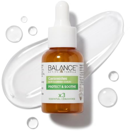 Balance Active Formula Ceramides Skin Barrier Serum, 30ml | Advanced Hydrating Face Serum | Triple Ceramide Complex + Hyaluronic Acid | Restores Moisture Barrier & Plumps Skin