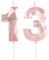 Rose Gold 13th Birthday Candles,3D Number 13 Candle for Cake,Girls 13th Birthday Decorations,Rose Gold 13 Candle Cake Topper for Girls Her Him Birthday Party Wedding Decorations